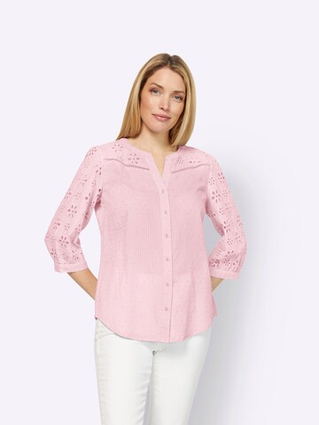 Chemisier heine en rose : devant