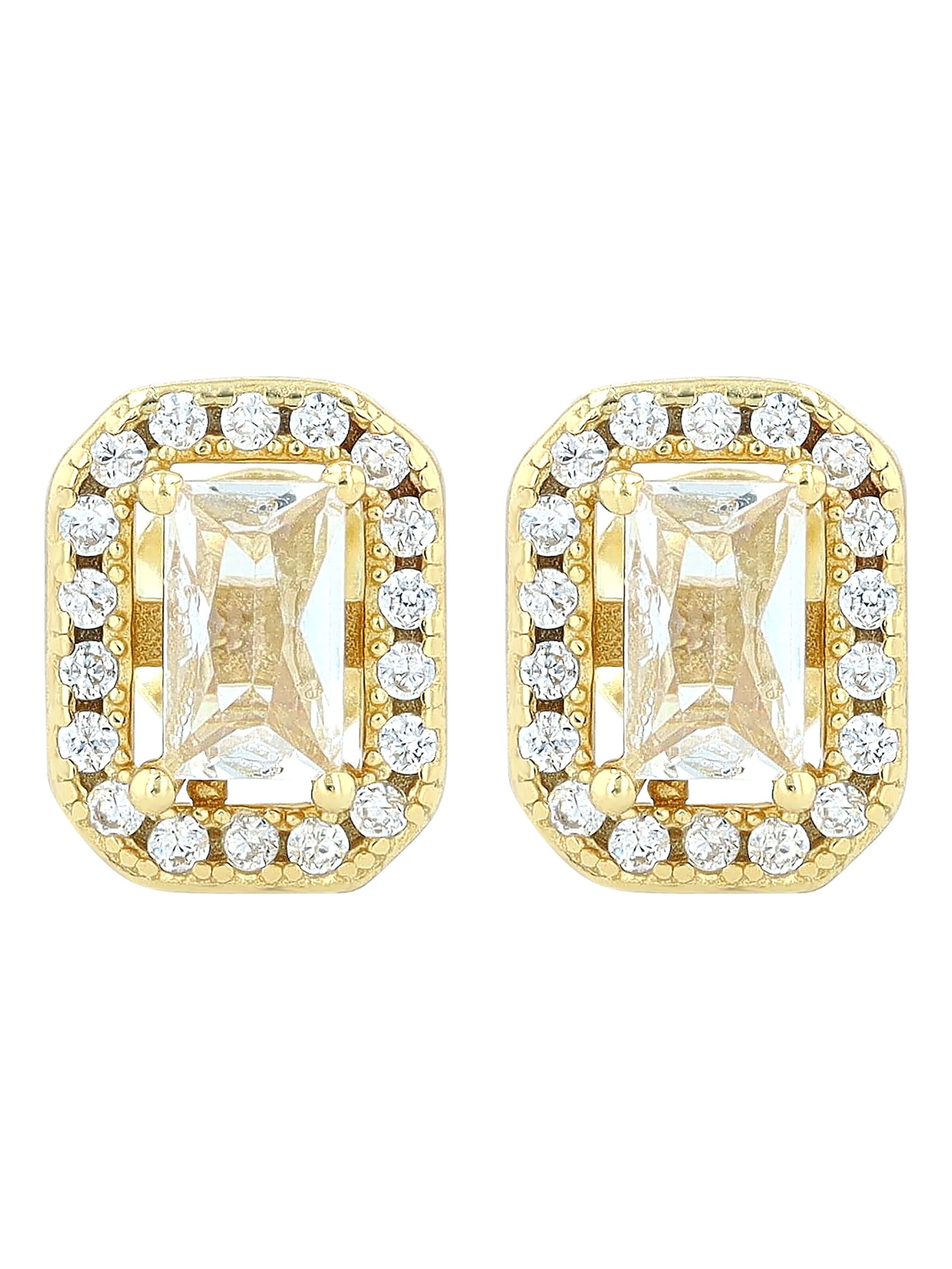 Akzent Earrings '"Zoee" aus 925 Sterlingsilber, rhodiniert, langlebig' in Gold: front