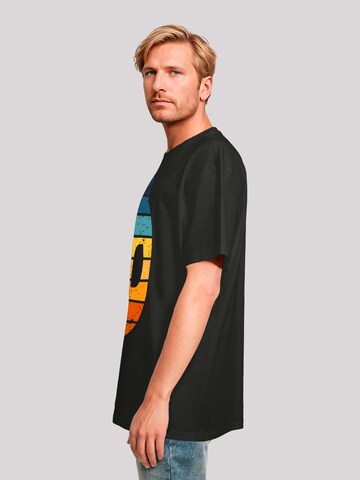 T-Shirt 'Alien Sonnenuntergang Retro' F4NT4STIC en noir