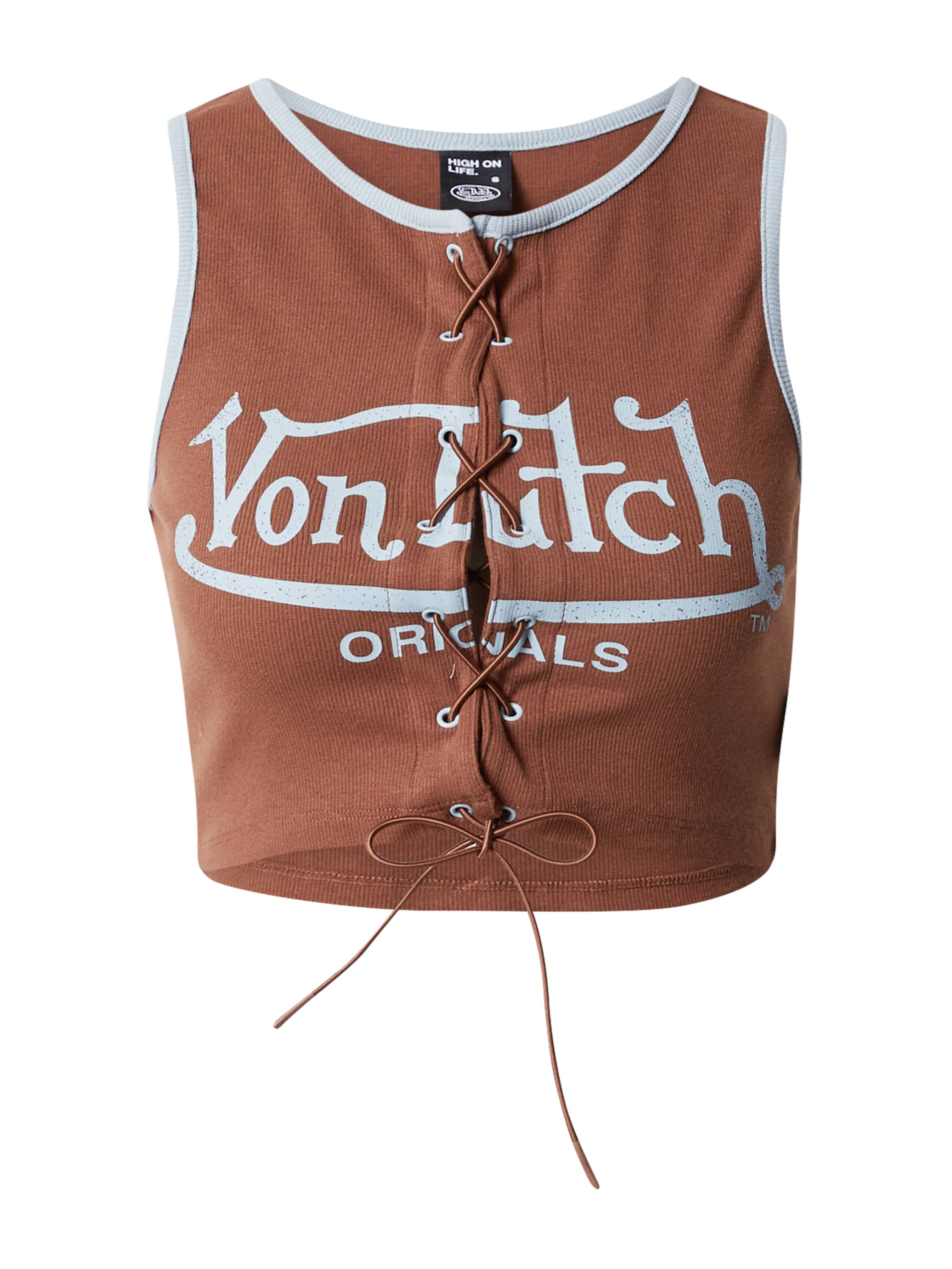 Von Dutch Originals - Top 'Sunny' en marrón: frente