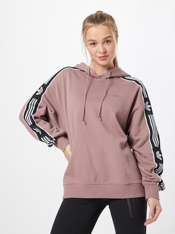 ADIDAS ORIGINALS Sweatshirt 'Loose With Tape Detail' in Pink: front