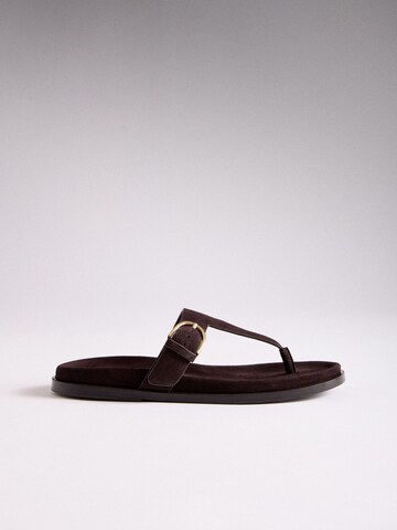 Tongs The Set en marron