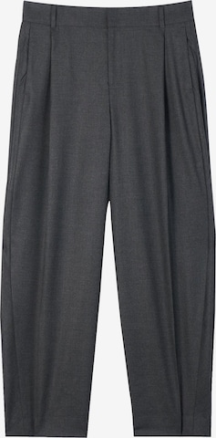 GOBI Cashmere - Pantalón de pinzas 'Barrel-Leg Cashmere Pants' en gris: frente