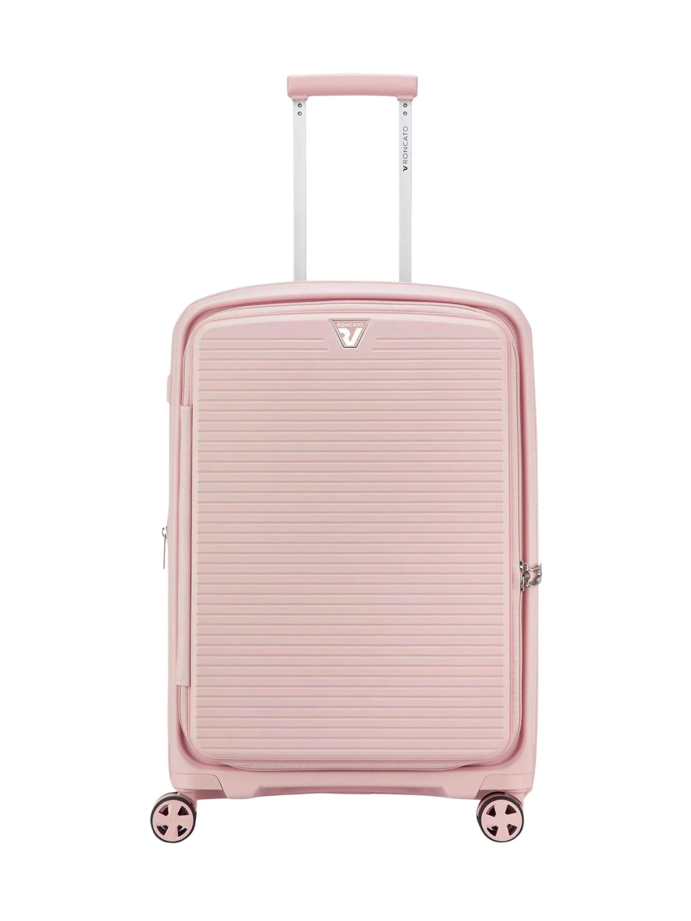Roncato Trolley 'RONCATO TROLLEY MEDIO 4R 67CM EXP. ARCADE DLX Valigie e Trolley' in Pink: front