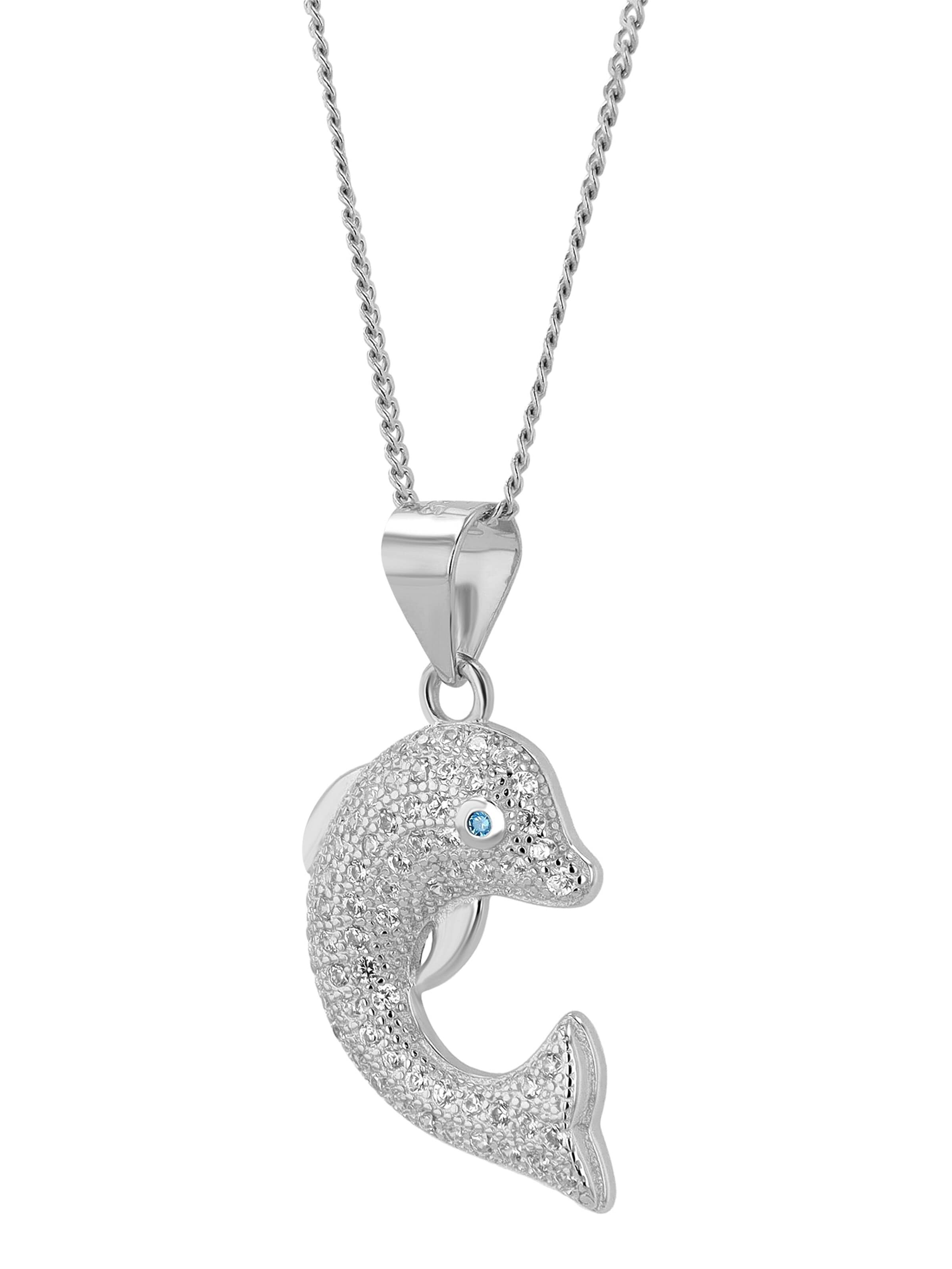 Akzent Pendant '"Finna" aus 925 Sterlingsilber, rhodiniert, langlebig' in Silver: front
