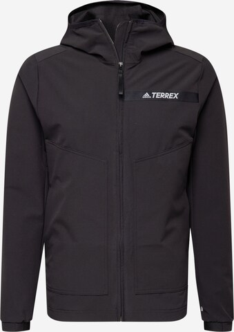 ADIDAS TERREX Outdoor jacket 'Multi Soft Shell' in Black: front