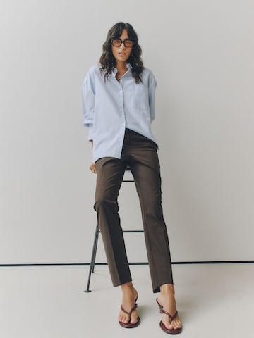 Next Regular Pleated Pants in Brown