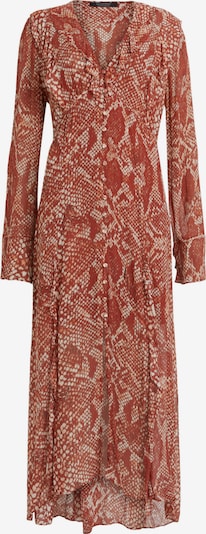 AllSaints Mekko värissä beige / ruosteenpunainen / valkoinen, Tuotenäkymä