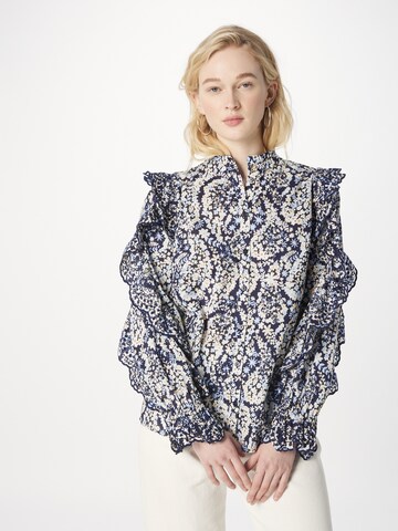 Fabienne Chapot Blouse 'Phaedra' in Blauw: voorkant