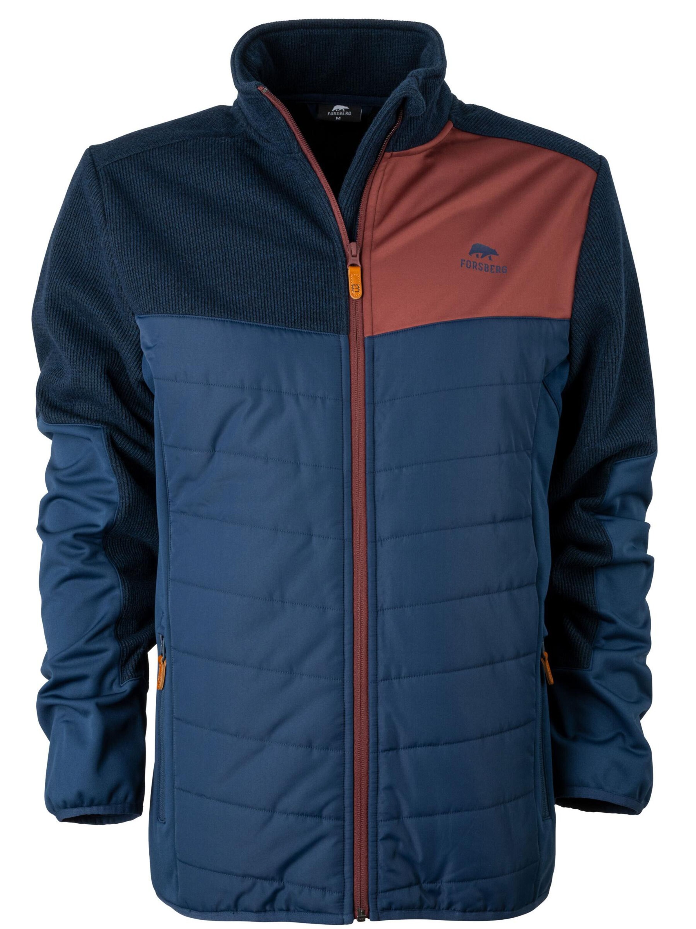 FORSBERG Fleece Jacket 'Aeresmann Strickfleecejacke' in Blue