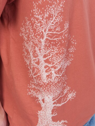 Life-Tree Shirt 'Brown Pine Tree' in Braun