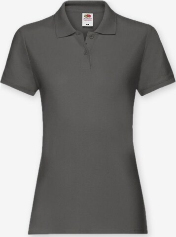 Maglietta 'Womens premium short sleeve polo' di FRUIT OF THE LOOM in grigio: frontale