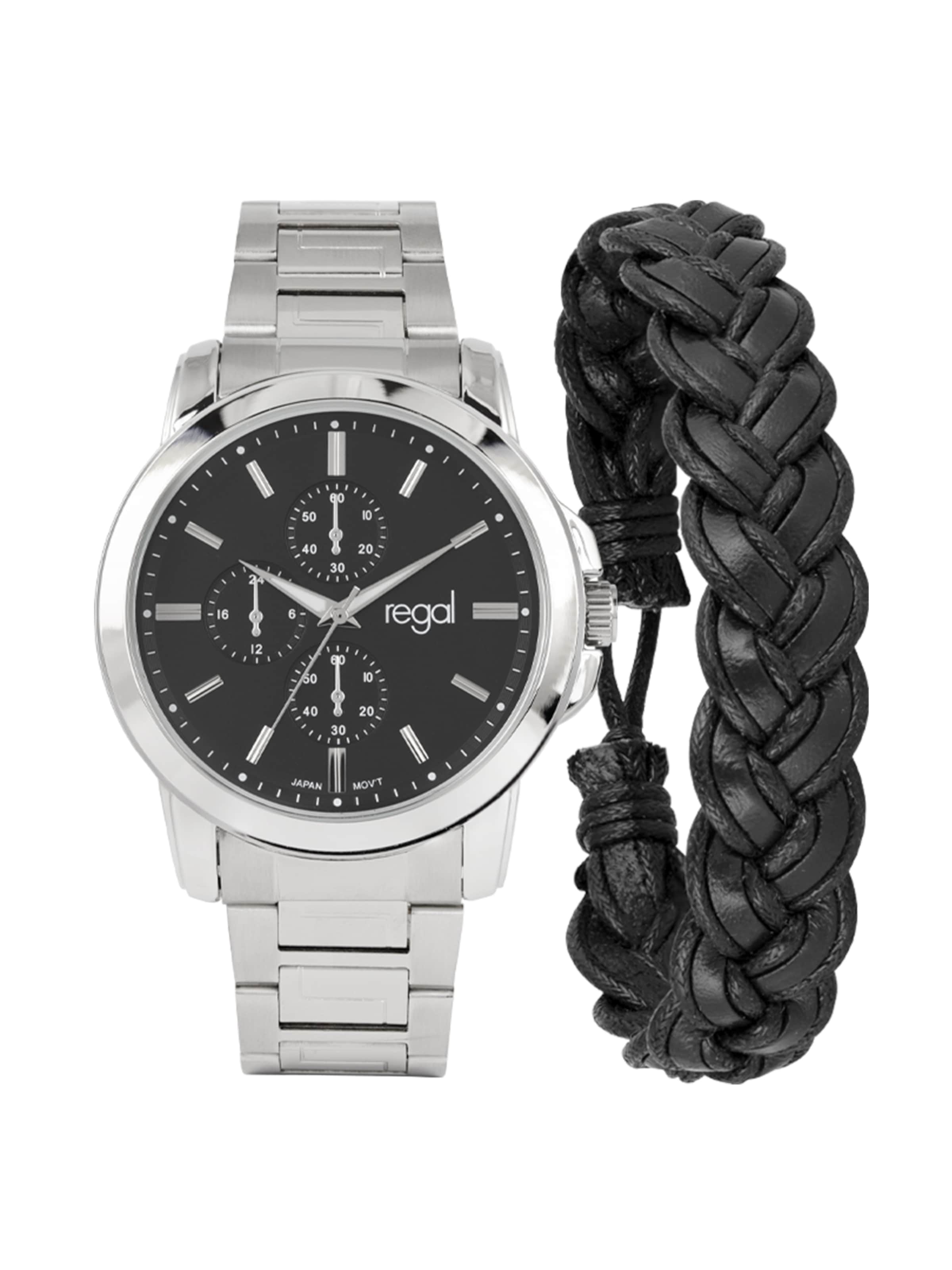 Lucardi Analoog horloge in Zwart: voorkant