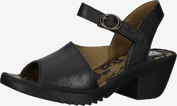 FLY LONDON Strap Sandals in Black: front