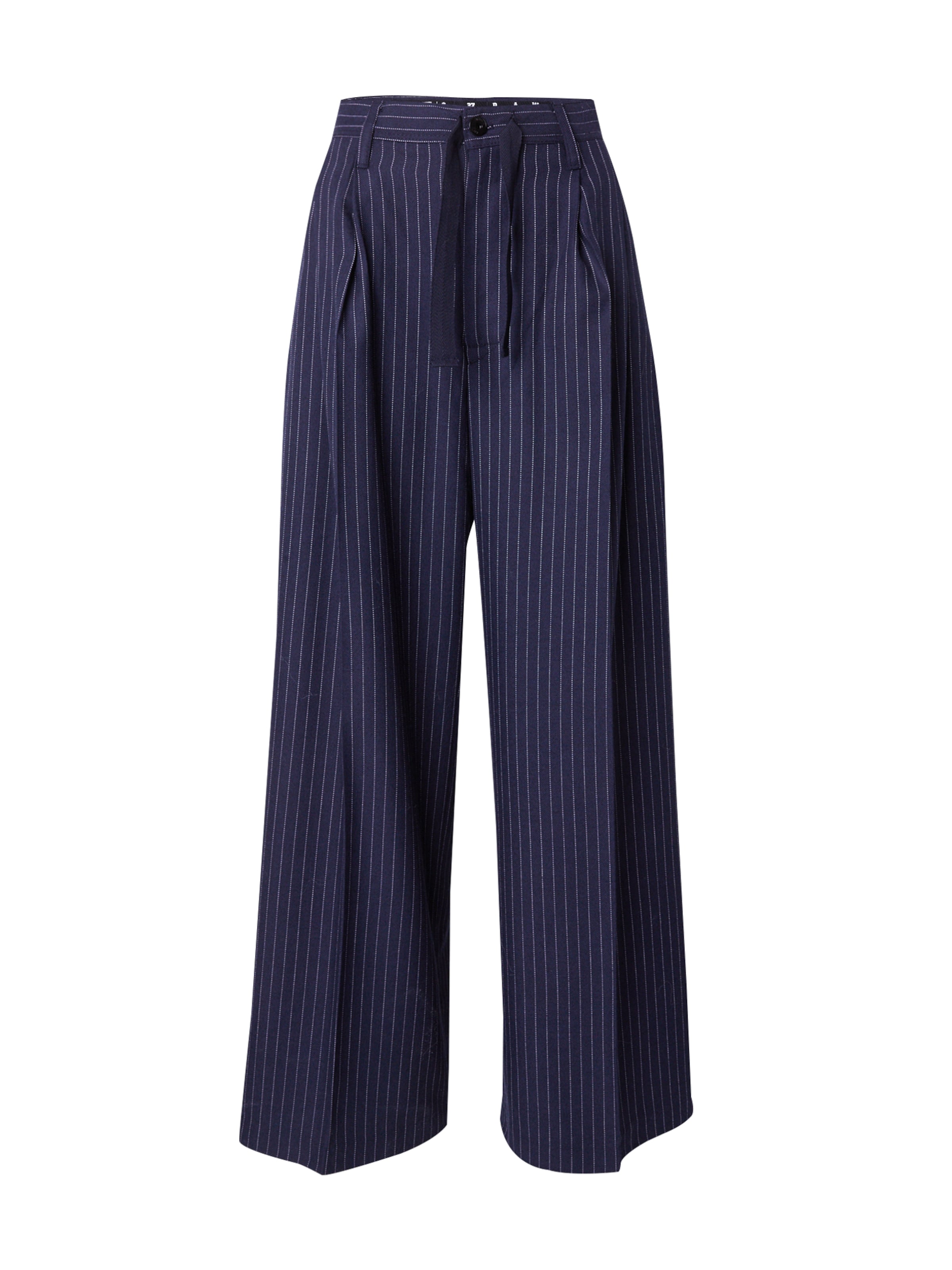 G-STAR Wide leg Παντελόνι πλισέ σε μπλε: μπροστά