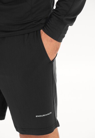 ENDURANCE Regular Workout Pants 'Loweer' in Black