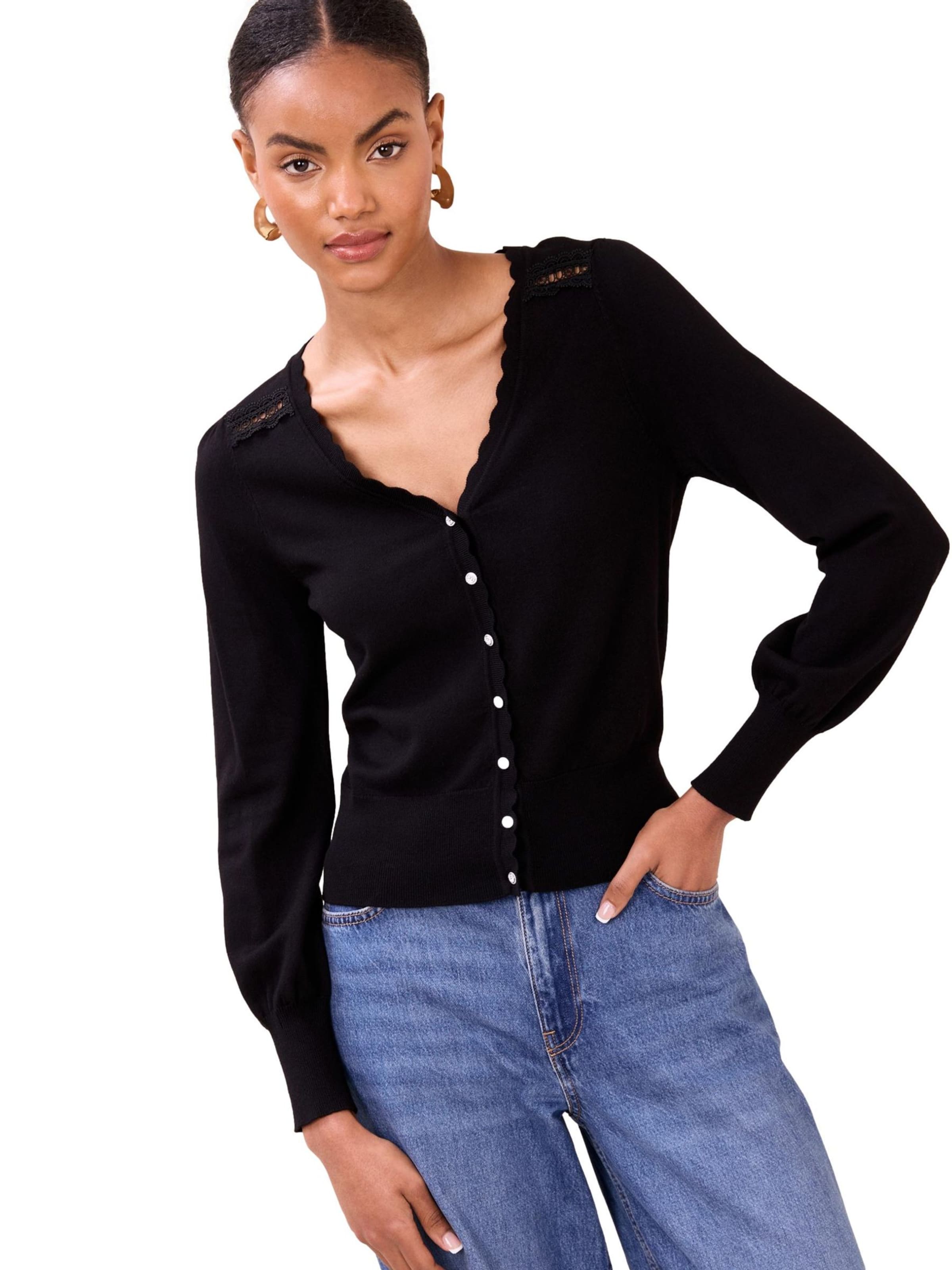 Lipsy Strickjacke in Schwarz: Vorderseite