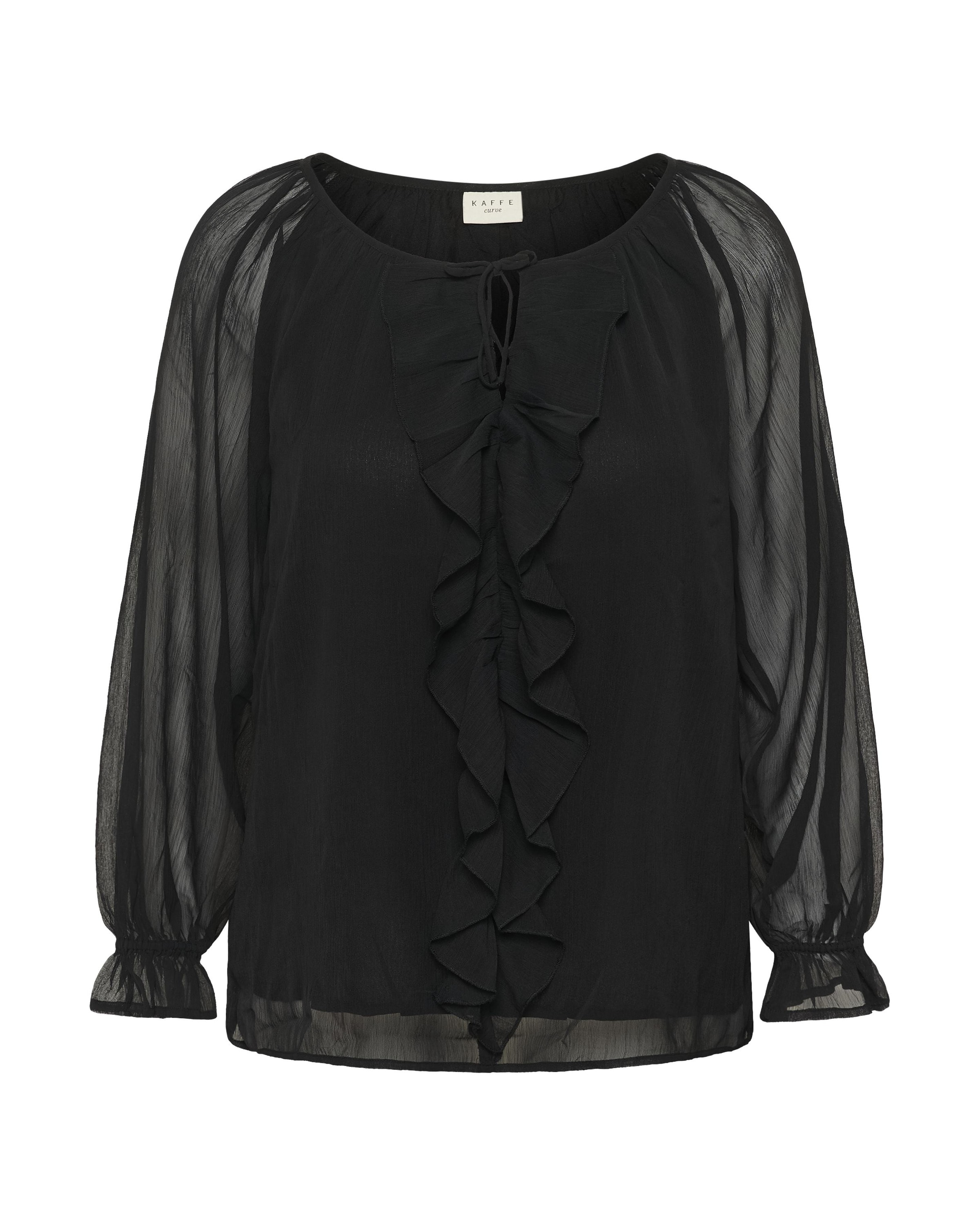 KAFFE CURVE Blouse 'KCMilanna' in Black: front
