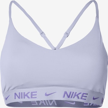 NIKE Спортивный бюстгальтер 'Indy' в Лиловый: спереди