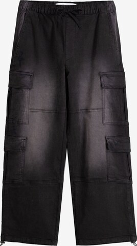 Bershka Zvonové kalhoty Kapsáče – černá: přední strana