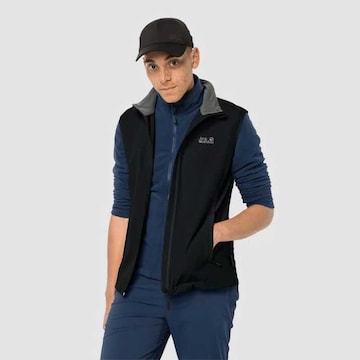 JACK WOLFSKIN Sportbodywarmer in Zwart: voorkant