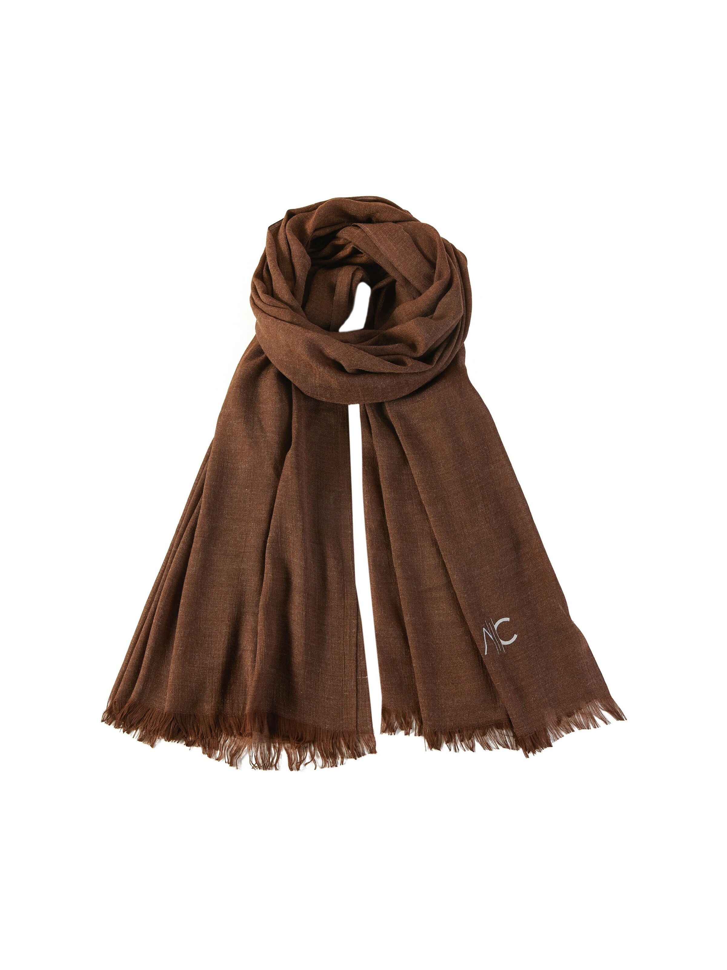 alberto cabale Scarf 'Everydays' in Brown: front