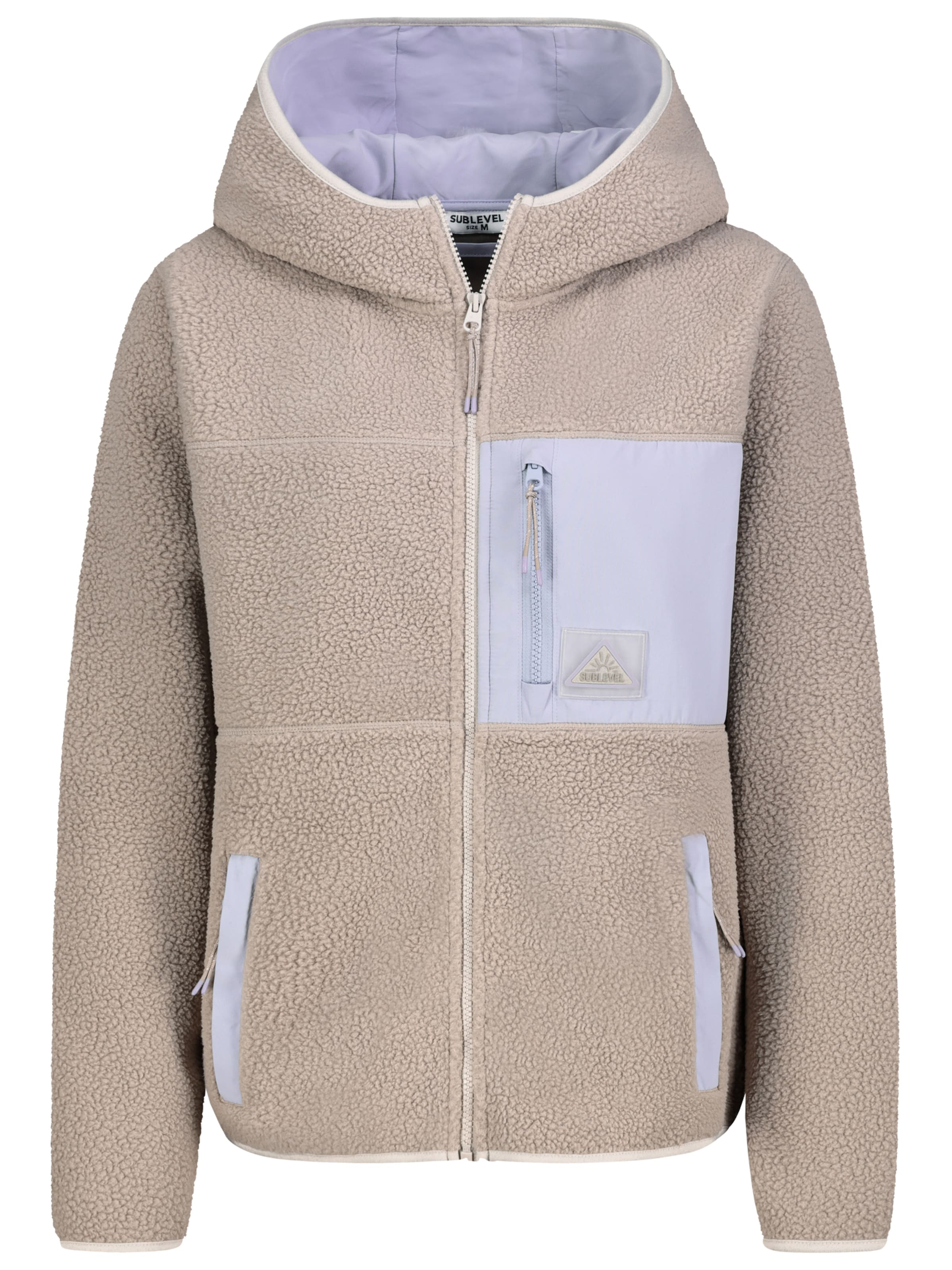 Sublevel Fleecejacke in Grau: Vorderseite