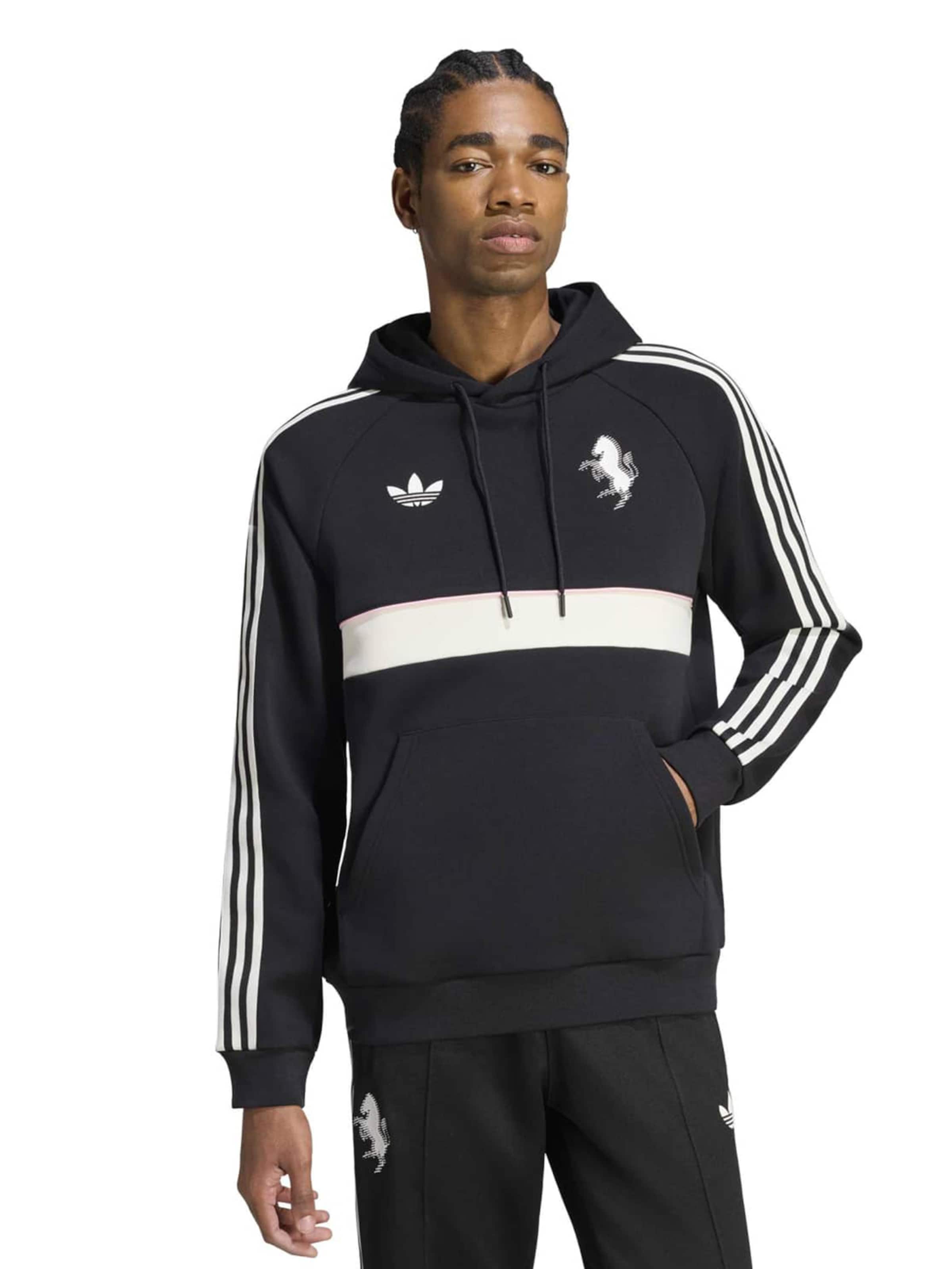 ADIDAS PERFORMANCE Sports sweatshirt 'JUVE' in Black: front