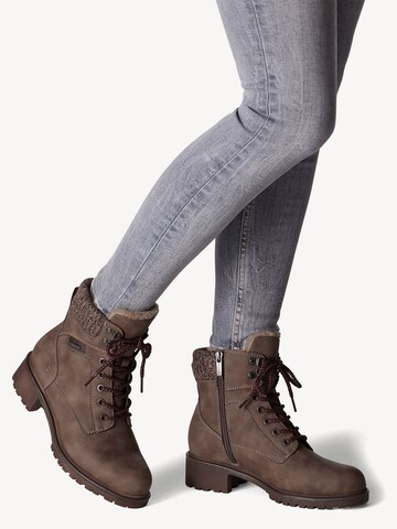 Bottines à lacets Tamaris en marron