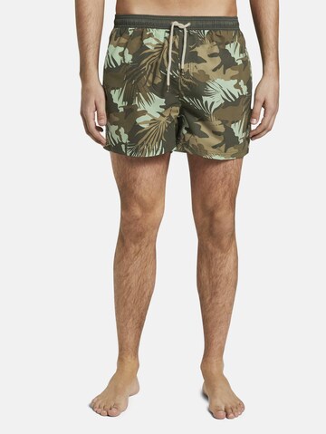 TOM TAILOR Board Shorts 'Lumos' in Green: front