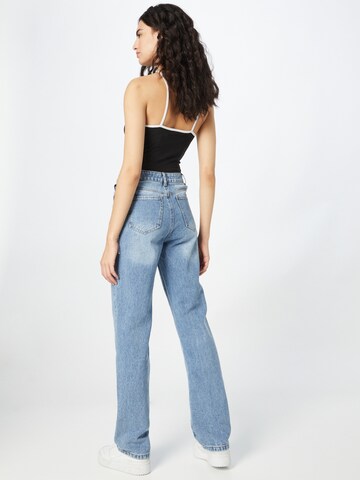 Misspap Wide leg Jeans 'Chain Side' in Blauw