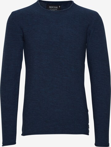 INDICODE JEANS Sweater 'Corto' in Blue: front