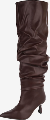 Ital-Design Overknees in Rot: Vorderseite