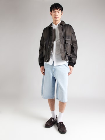 Coupe slim Chemise business 'Style Canton' MUSTANG en blanc