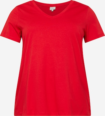 ONLY Carmakoma Shirt 'Bonnie Life' in Red: front
