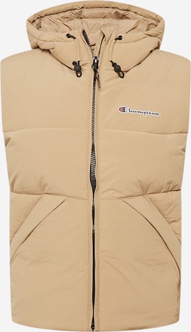 Champion Authentic Athletic Apparel Vest in Brown: front