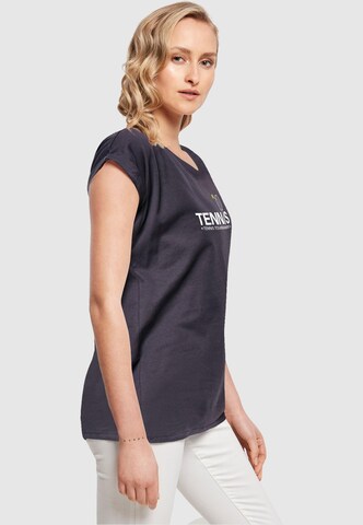 Merchcode T-Shirt 'Tennis Racket' in Blau