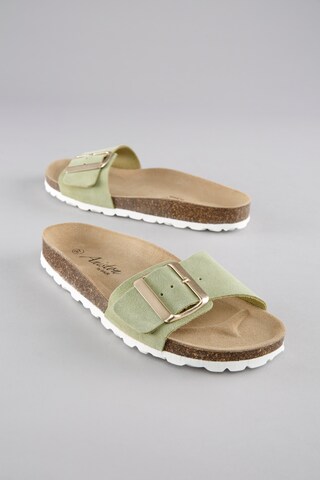 Aniston Mules in Green