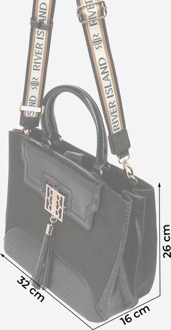 Borsa a mano 'HERITAGE' di River Island in nero