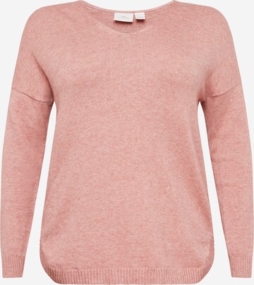 ONLY Carmakoma Sweater in Pink: front