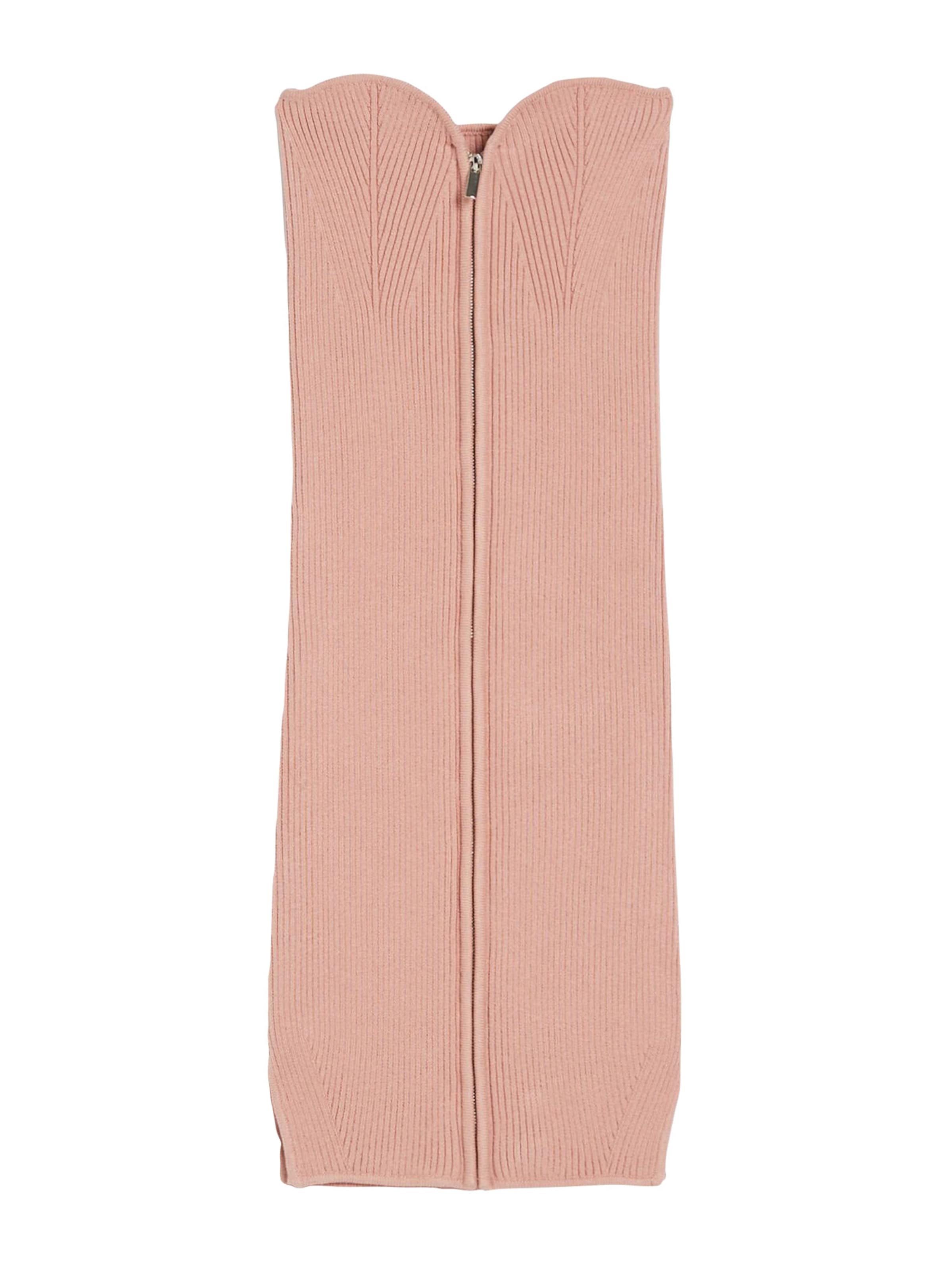 Robes en maille Bershka en rose : devant