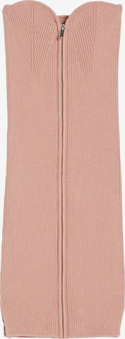 Bershka Gebreide jurk in Roze: voorkant