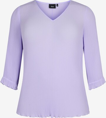 Zizzi - Blusa 'Cacathrine' en lila: frente