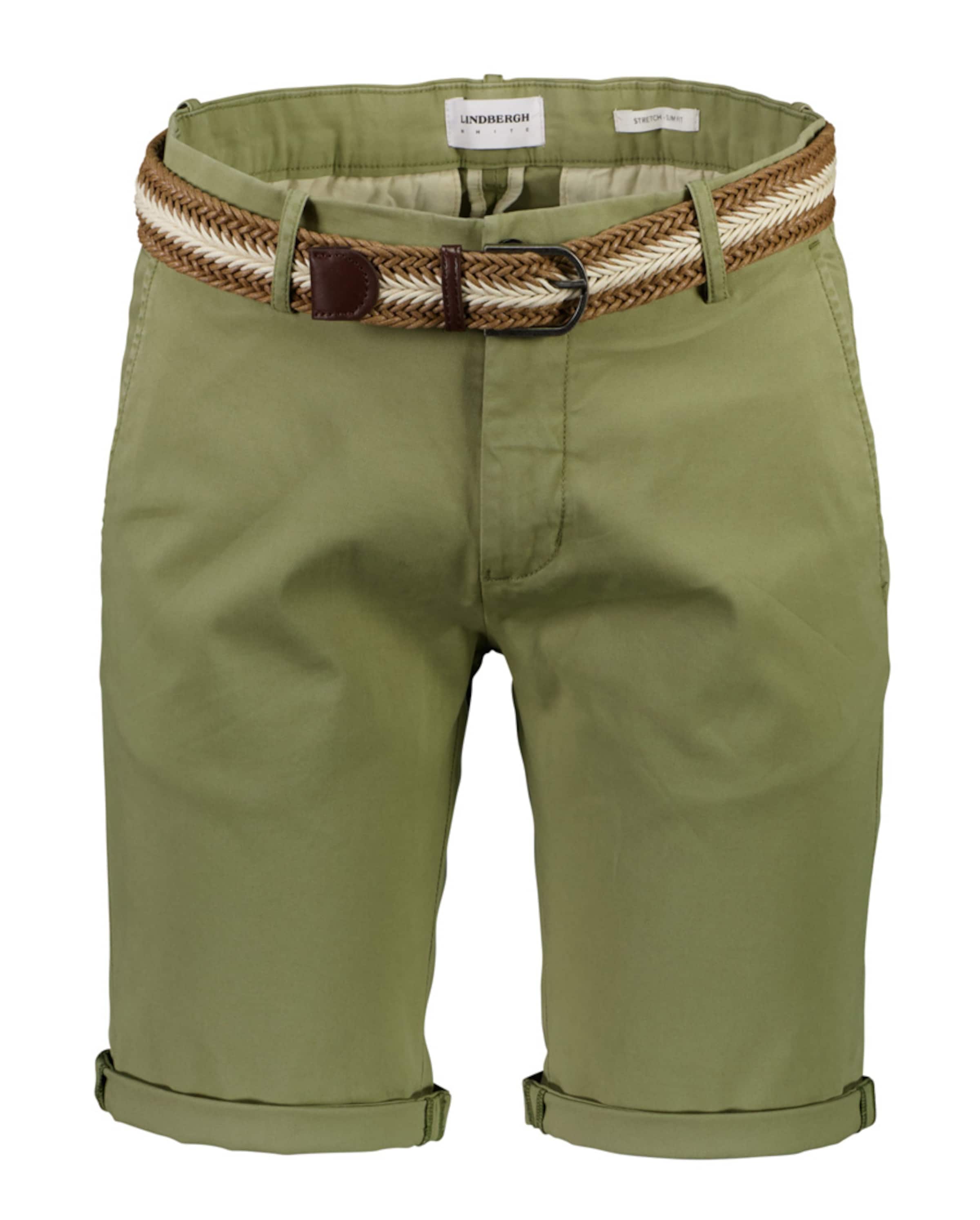 Lindbergh Chino Pants 'Superflex' in Green: front