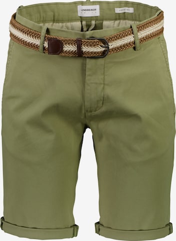 Lindbergh Regular Chino Pants 'Superflex' in Green: front