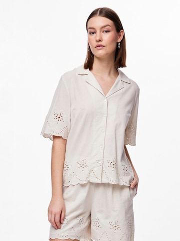 PIECES Blouse 'ALMINA' in Beige: front