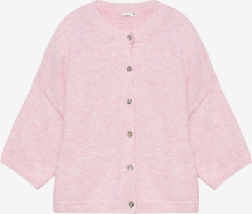 Geacă tricotată de la Pull&Bear pe roz: față