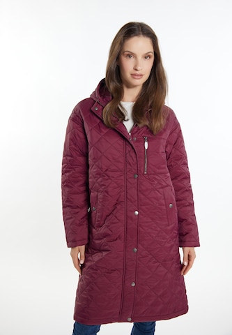 Usha Between-seasons coat in Red: front