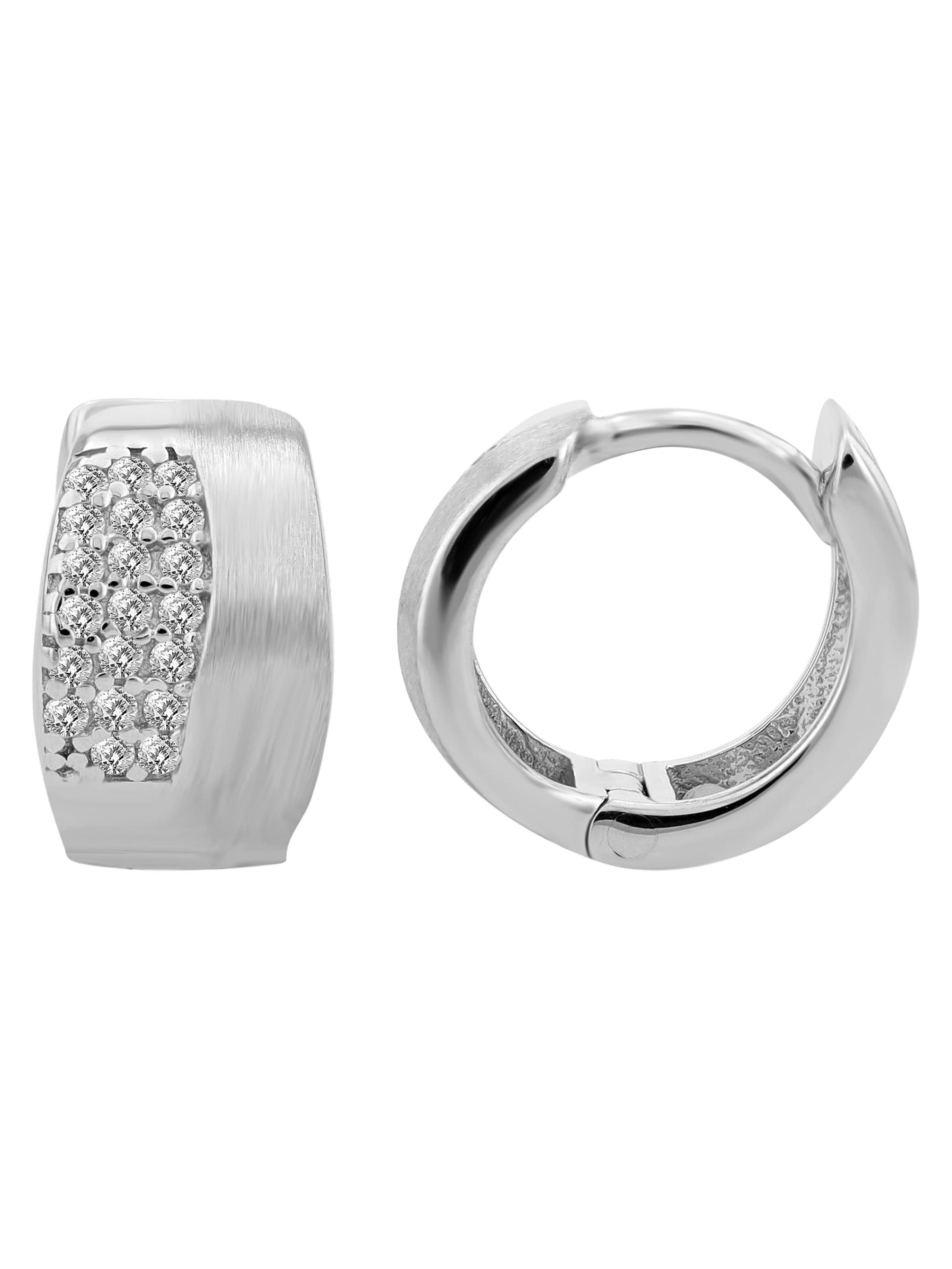 Akzent Earrings '"Papoila" aus 925 Sterlingsilber, rhodiniert, langlebig' in Silver
