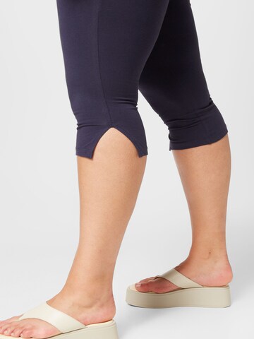 ONLY Carmakoma Slimfit Leggings 'TIME' in Blau